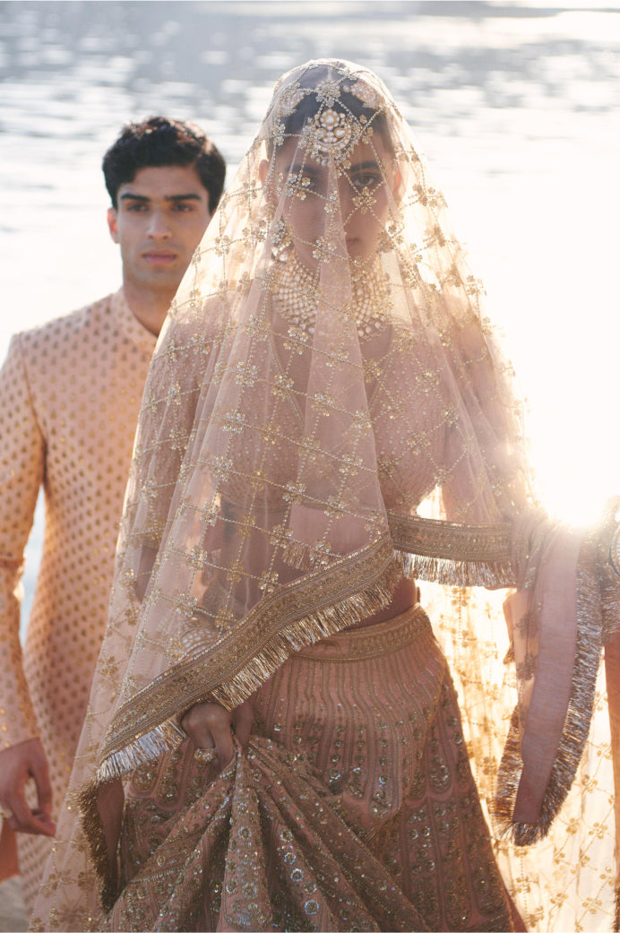 Lycra Golden Sabyasachi Inspired Multi Kali Designer Bridal Lehengacholi By  Anjani, Size: Free Size, A Line at Rs 16999 in Surat