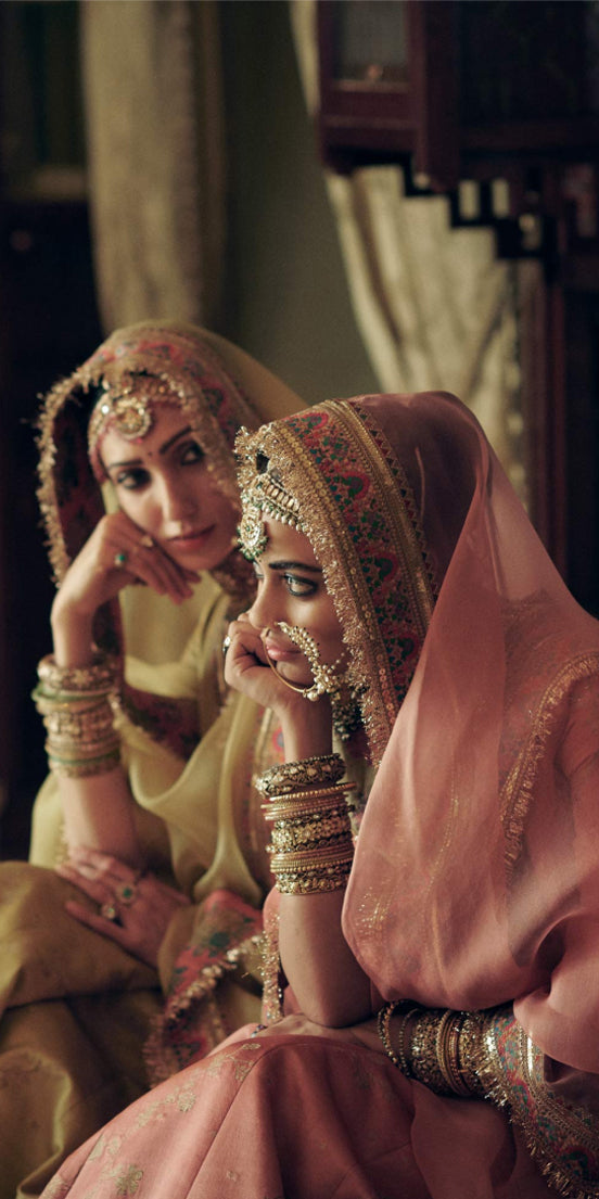 Embellished Pakistani Bridal Gown with Lehenga Dupatta – Nameera by Farooq